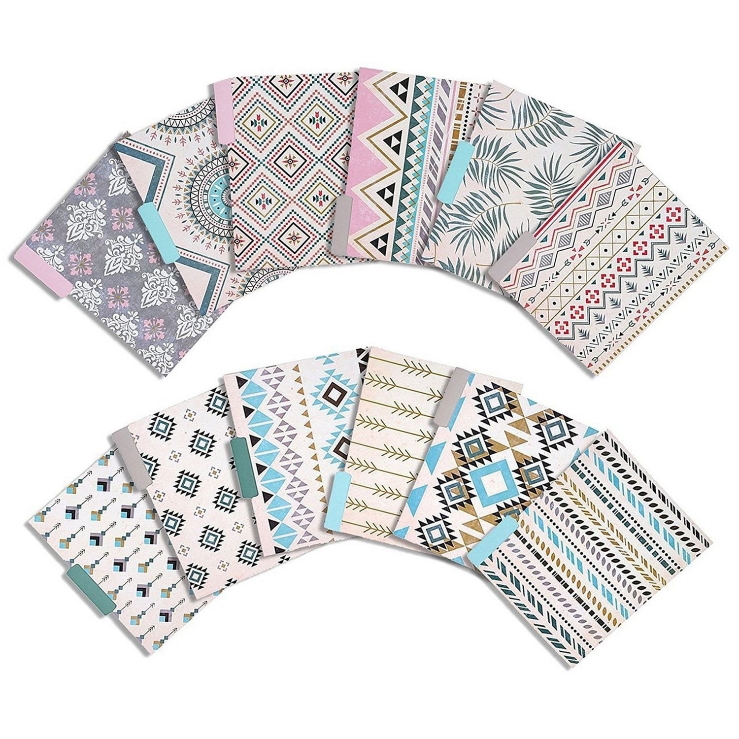 12 pcs Tribal Design File Filing Organizers Folder...