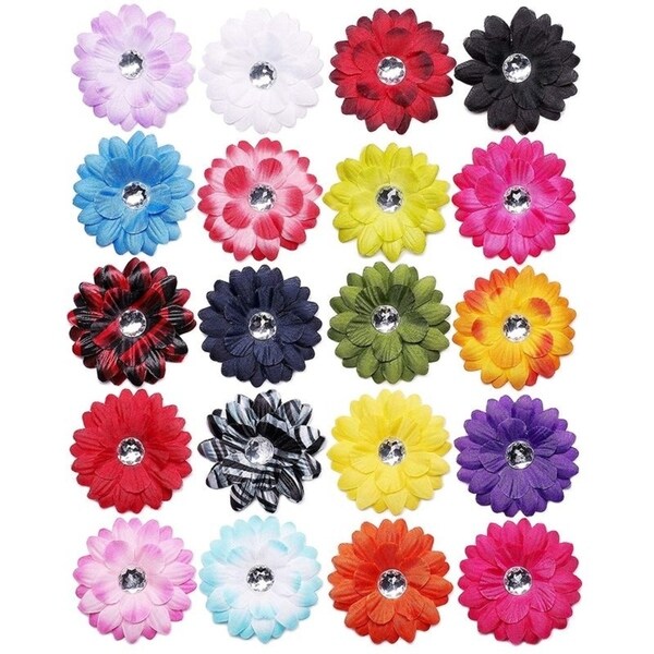 100PCS Artificial Fake Flower Heads Bulk Wedding Baby Showers Crafts, Mix, 2"