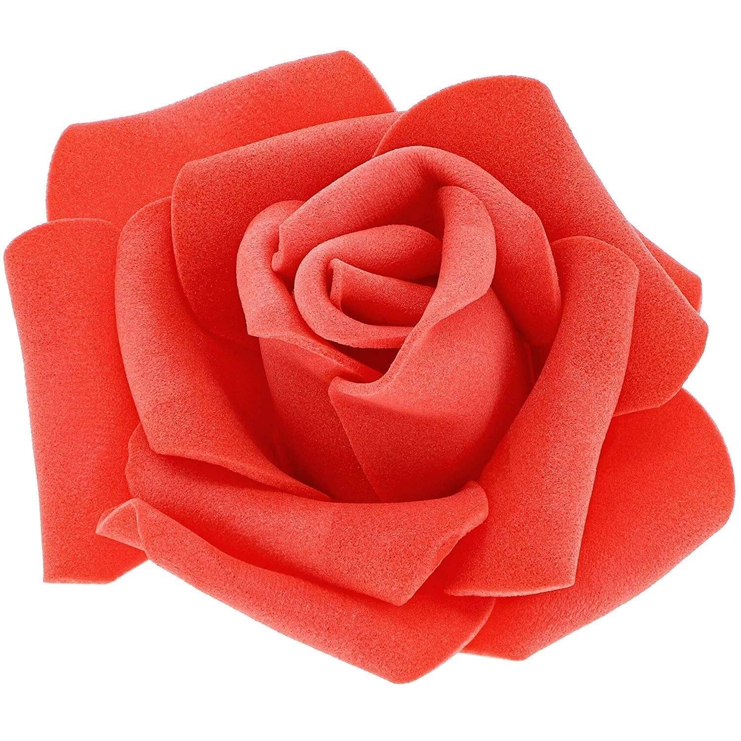 100PCS Artificial Rose Flower Heads Bulk Wedding Baby Showers Crafts
