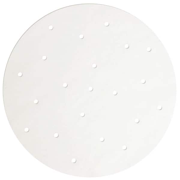 slide 1 of 5, 8 Inch Bamboo Steamer Liner Perforated Air Fryer Parchment Paper (100 Count)