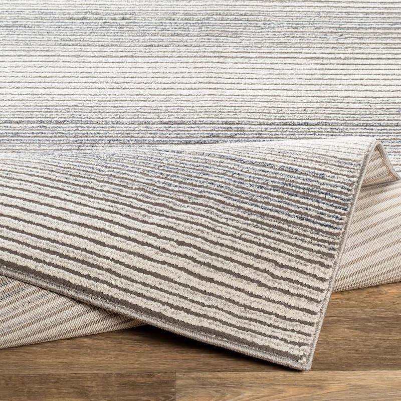 Edmond Boho Industrial Striped Area Rug