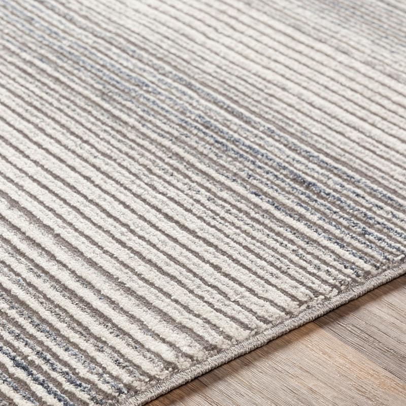 Edmond Boho Industrial Striped Area Rug