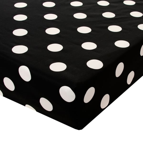 slide 2 of 3, Apollo Fitted Sheet (Black and White Dot) - N/A