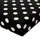 preview thumbnail 1 of 1, Apollo Fitted Sheet (Black and White Dot) - N/A