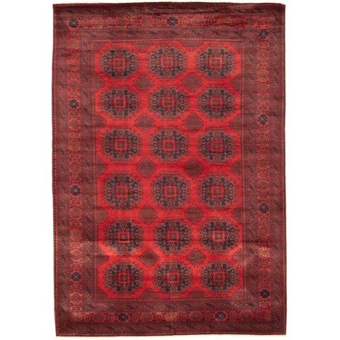 Hand-knotted Finest Khal Mohammadi Red Wool Rug