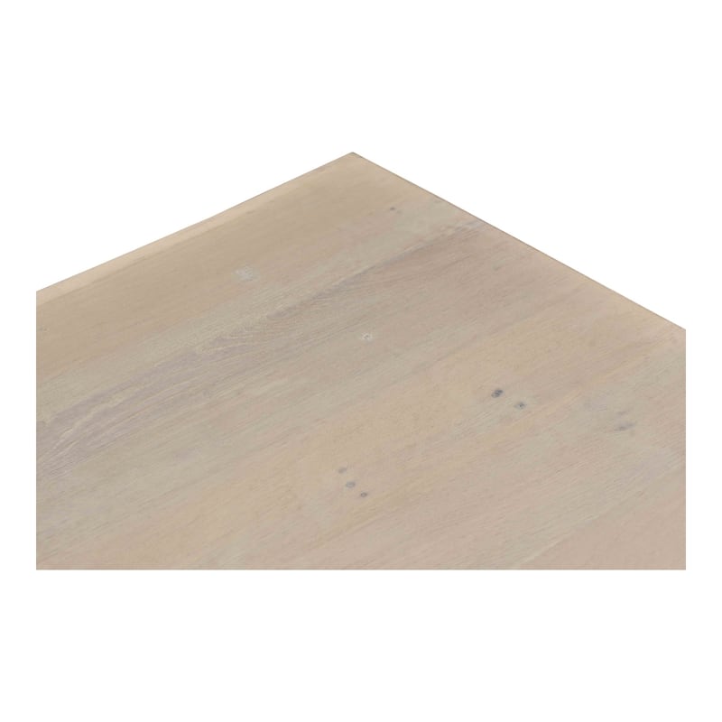 Aurelle Home Live Edge Solid Oak and Iron Modern Dining Table