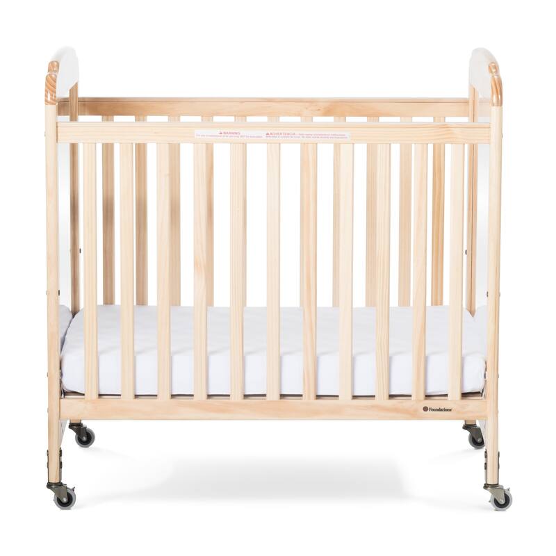 Next Gen Serenity Fixed-Side Compact Mirror Crib - Natural