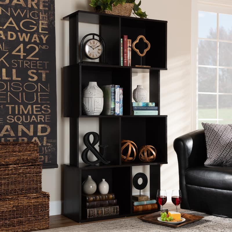 Porch & Den Satterberg Geometric Wood Bookshelf