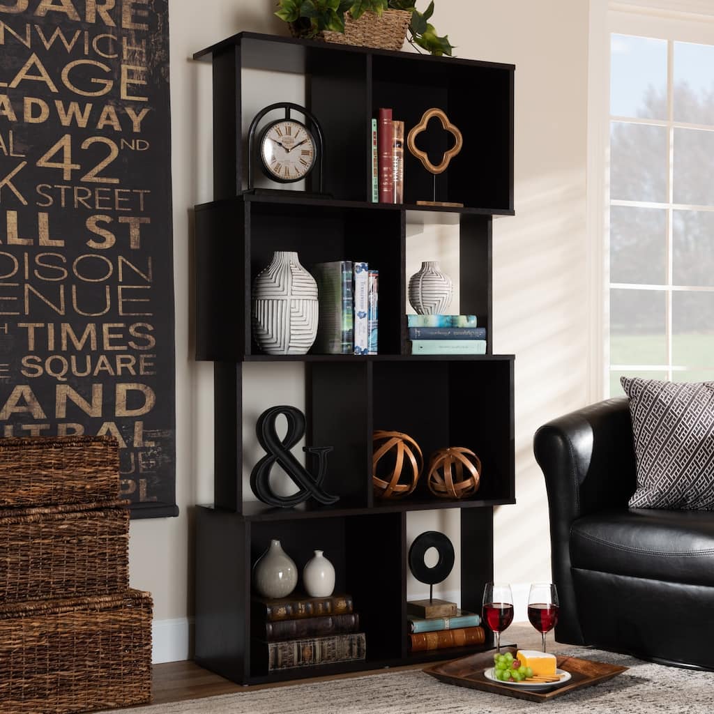 Porch & Den Satterberg Geometric Wood Bookshelf