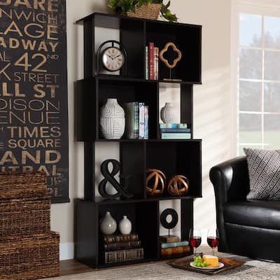 Porch & Den Satterberg Geometric Wood Bookshelf