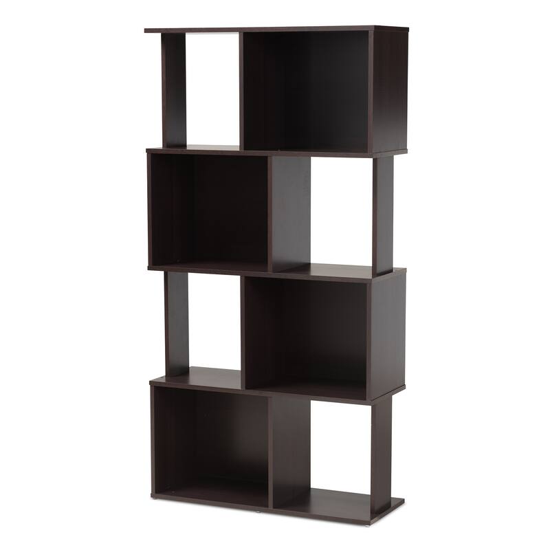 Porch & Den Satterberg Geometric Wood Bookshelf - N/A