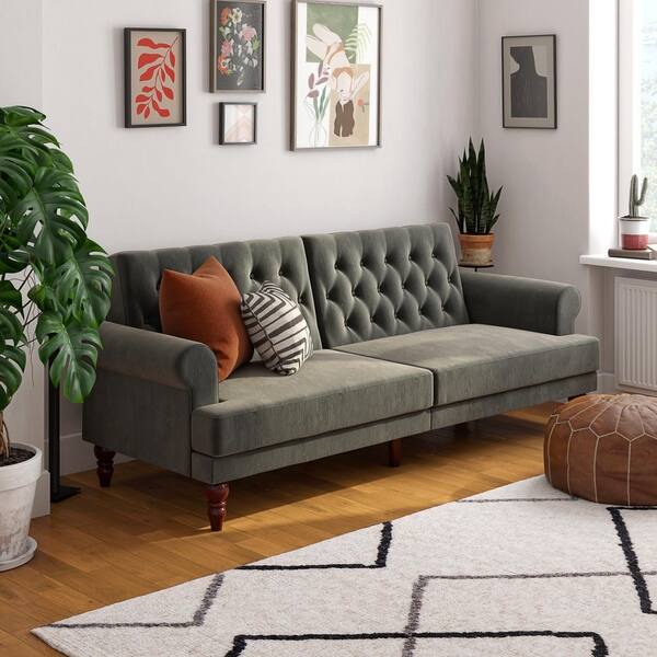 Shop Novogratz Upholstered Cassidy Futon Convertible Couch Free