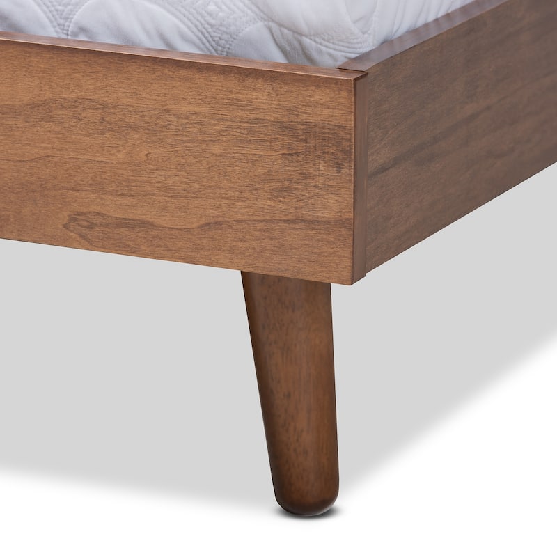 Anzia Mid-Century Modern Wood Platform bed