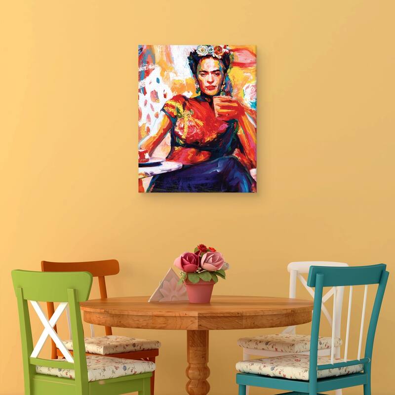 Frida Coffee Break by Willowbrook Fine Art Canvas Art Print