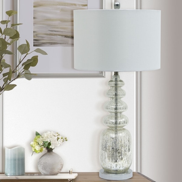 Stacked mercury hot sale glass table lamp