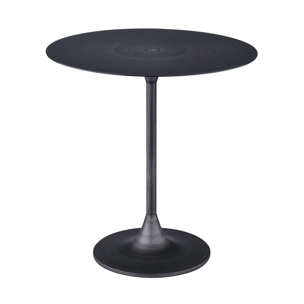 black metal pedestal side table