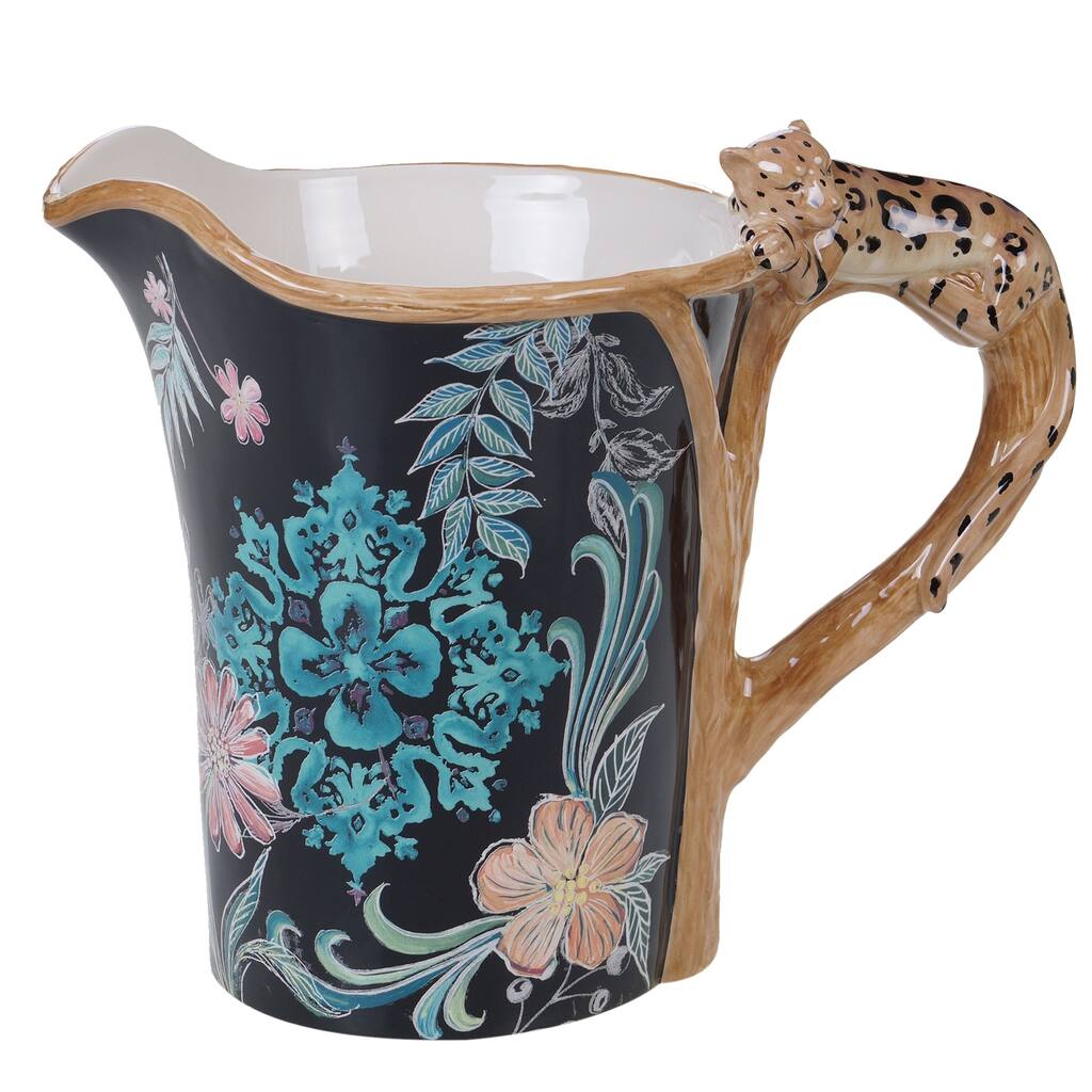 Certified International Exotic Jungle Pitcher with 3-D Handle