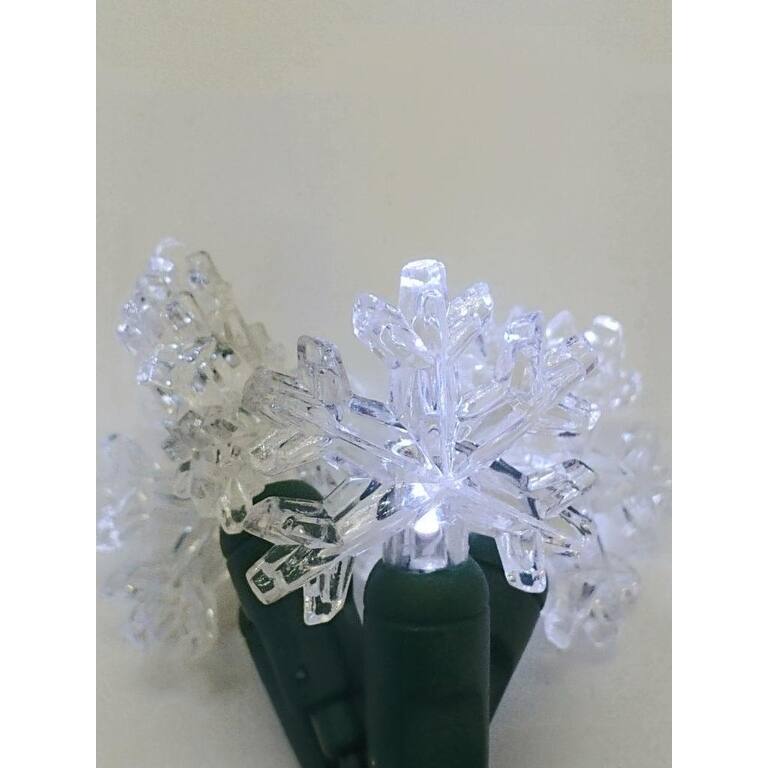 Snowflake Pure White LED Light String