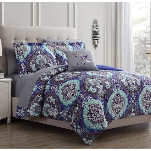 Modern Threads Cathedral 8-Piece Printed Reversible Bed in A Bag