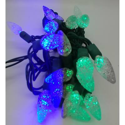 Blue to Green Colorchange LED Set of 25 Lights Light String