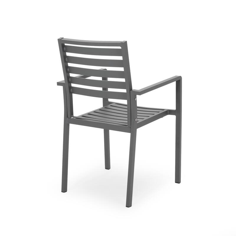 Cape Coral Aluminum Modern Outdoor Dining Chair (Set of 2) by Christopher Knight Home