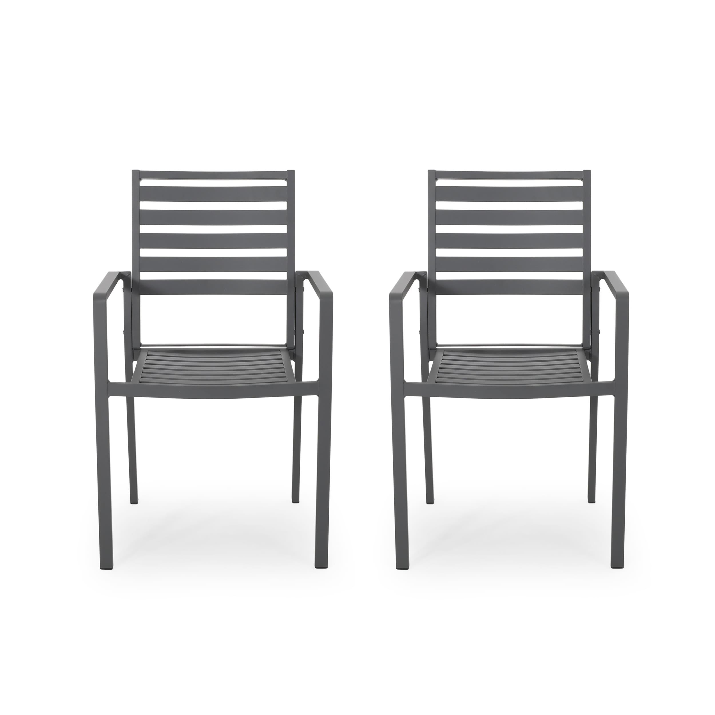 Cape Coral Aluminum Modern Outdoor Dining Chair (Set of 2) by Christopher Knight Home