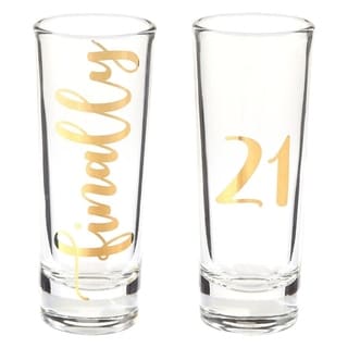 Novelty Birthday Gift, Finally 21 Shot Glasses Drinking Age Party, Set ...