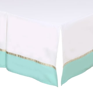 Peanutshell Pleated Turquoise Crib Dust Ruffle