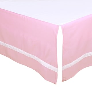 The Peanut Shell Solid Tailored Crib Dust Ruffle in Pink