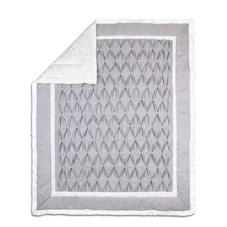 Peanutshell Grey Pleated Coverlet