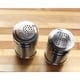 preview thumbnail 2 of 3, Modern Design BPA Free Salt and Pepper Shakers Stainless Steel Glass Set, 3.5oz