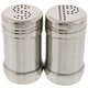preview thumbnail 1 of 3, Modern Design BPA Free Salt and Pepper Shakers Stainless Steel Glass Set, 3.5oz