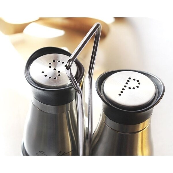 stainless salt and pepper shakers