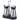 Elegant BPA Free Salt Pepper Shakers Stainless Steel Glass Set with Stand, 4oz