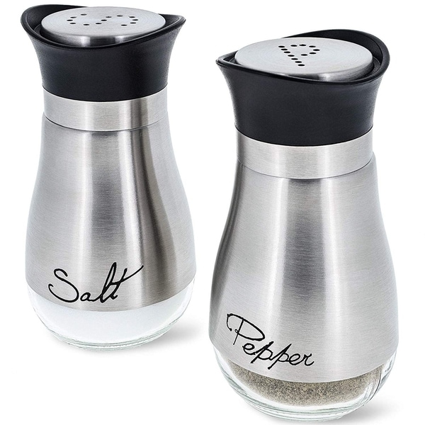 Elegant Design BPA Free Salt and Pepper Shakers Stainless