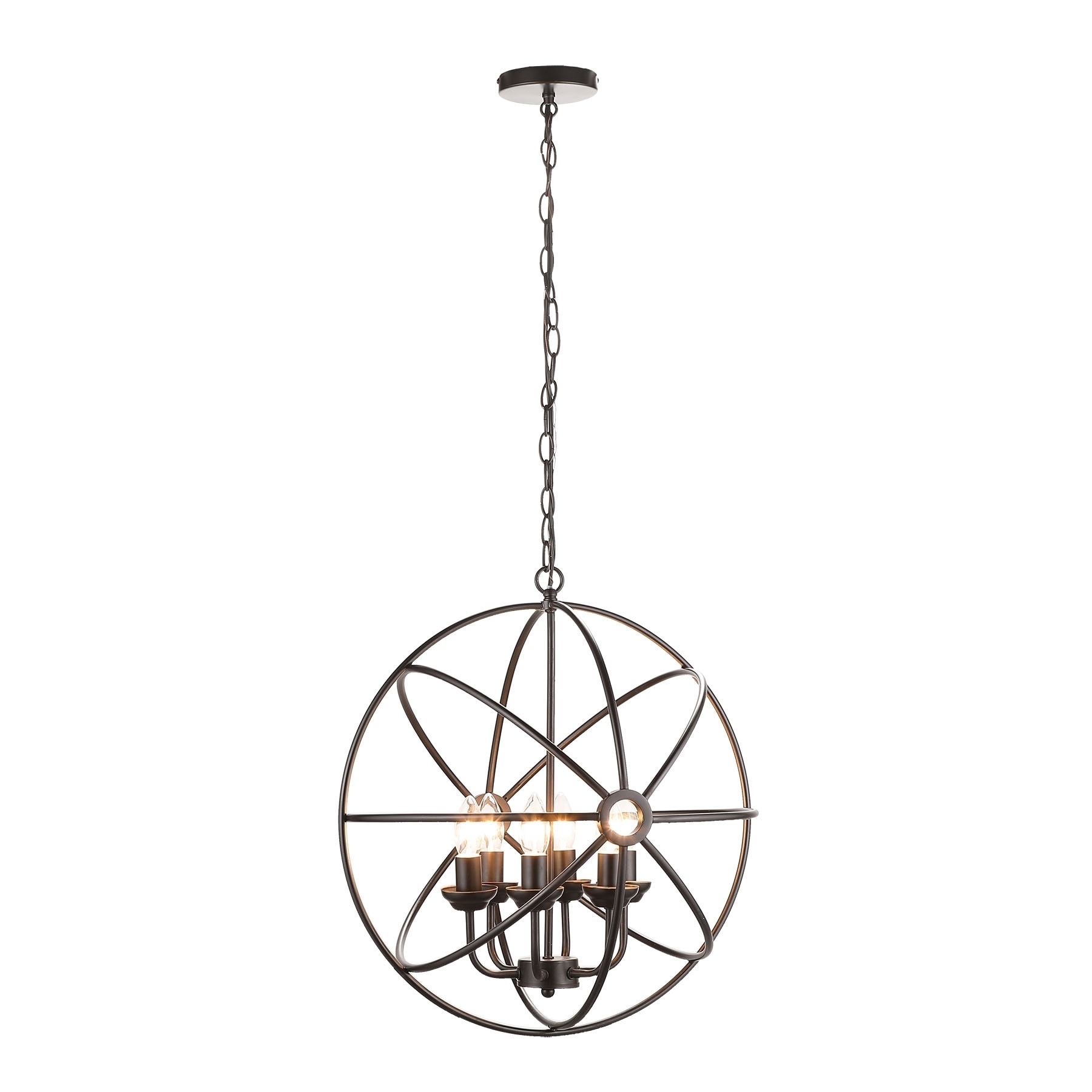 CO-Z 6-Light Industrial Sphere Chandelier, Oil Rubbed Bronze - Chandeliers For Bedrooms by Overstock.com