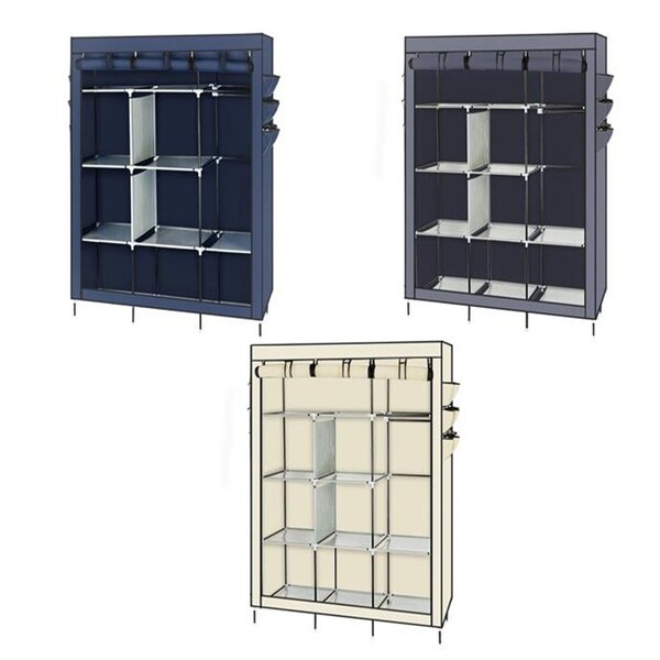 69" Non-woven Fabric Assembled Cloth Wardrobe Storage Organizer