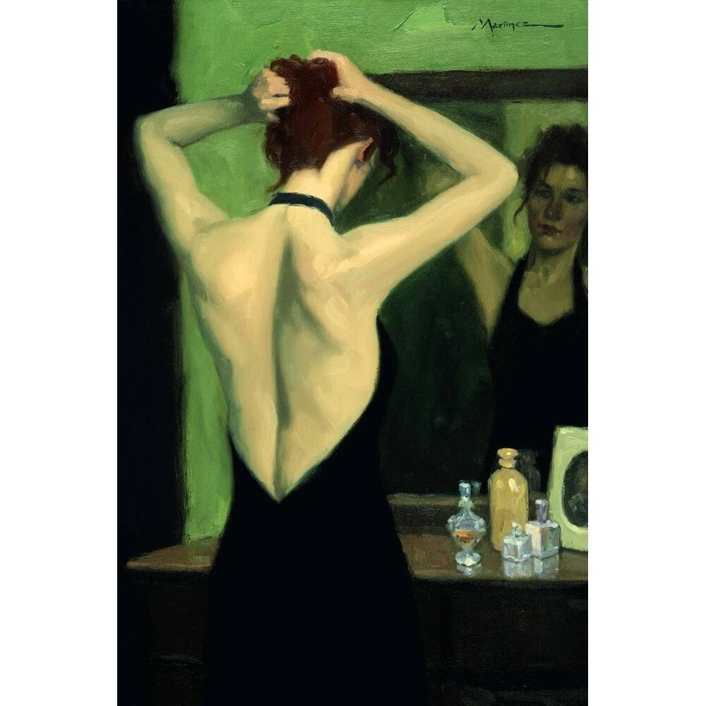 CANVAS The Black Dress by Ed Martinez Art Painting Reproduction