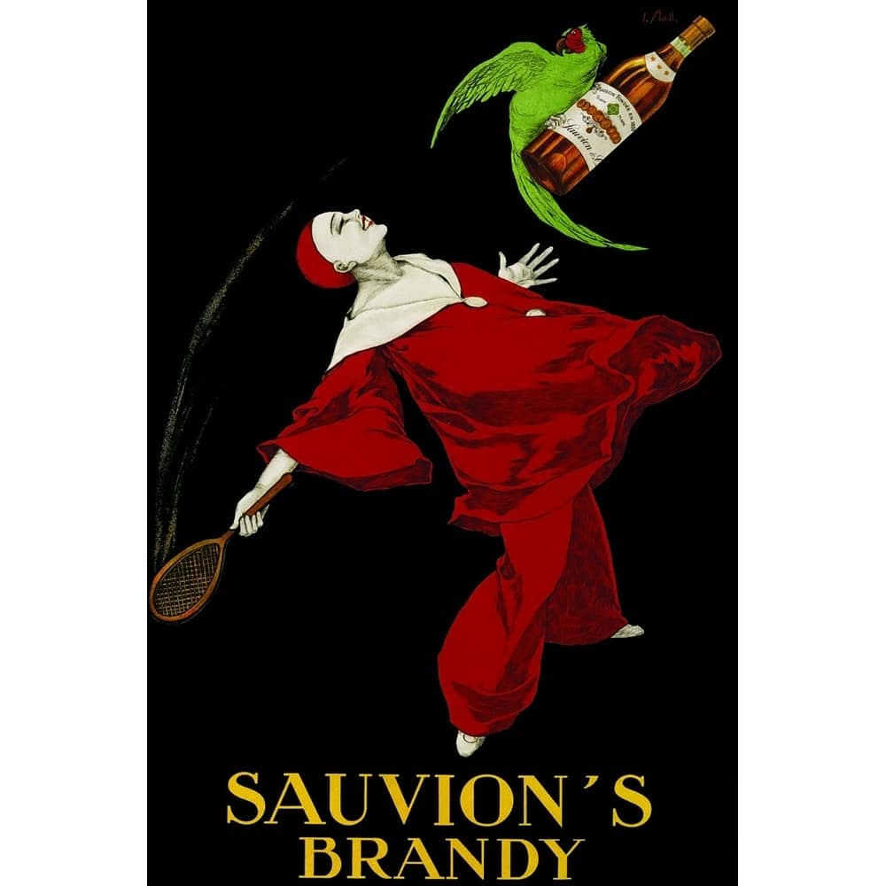 CANVAS Sauvion's Brandy Wine Vintage Advertisement