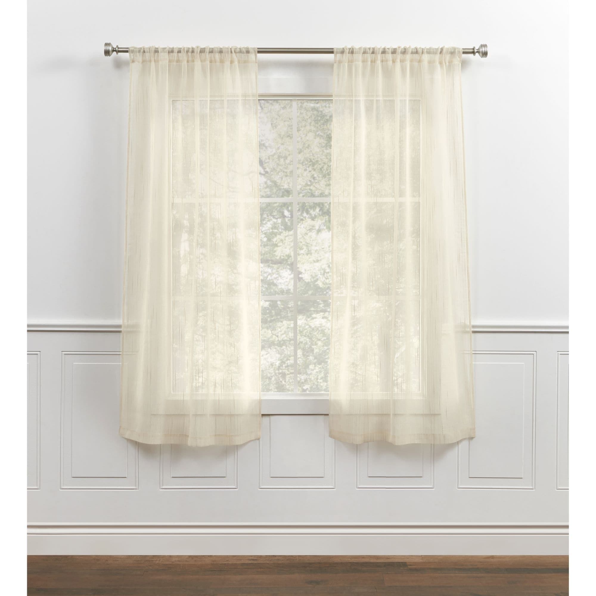 Shop Chaps Home Willa Sheer Textured Raised Slubs Rod Pocket