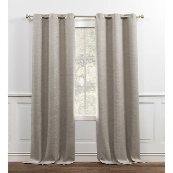 Shop Chaps Home Brooks Sateen Sheen Textured Grommet Top Curtain