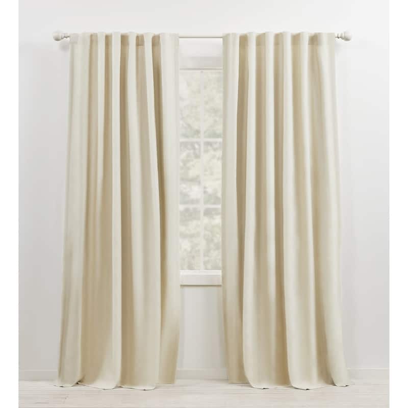 Lauren Ralph Lauren Leanne Back Tab/Rod Pocket Curtain Panel - 50x108 - Linen