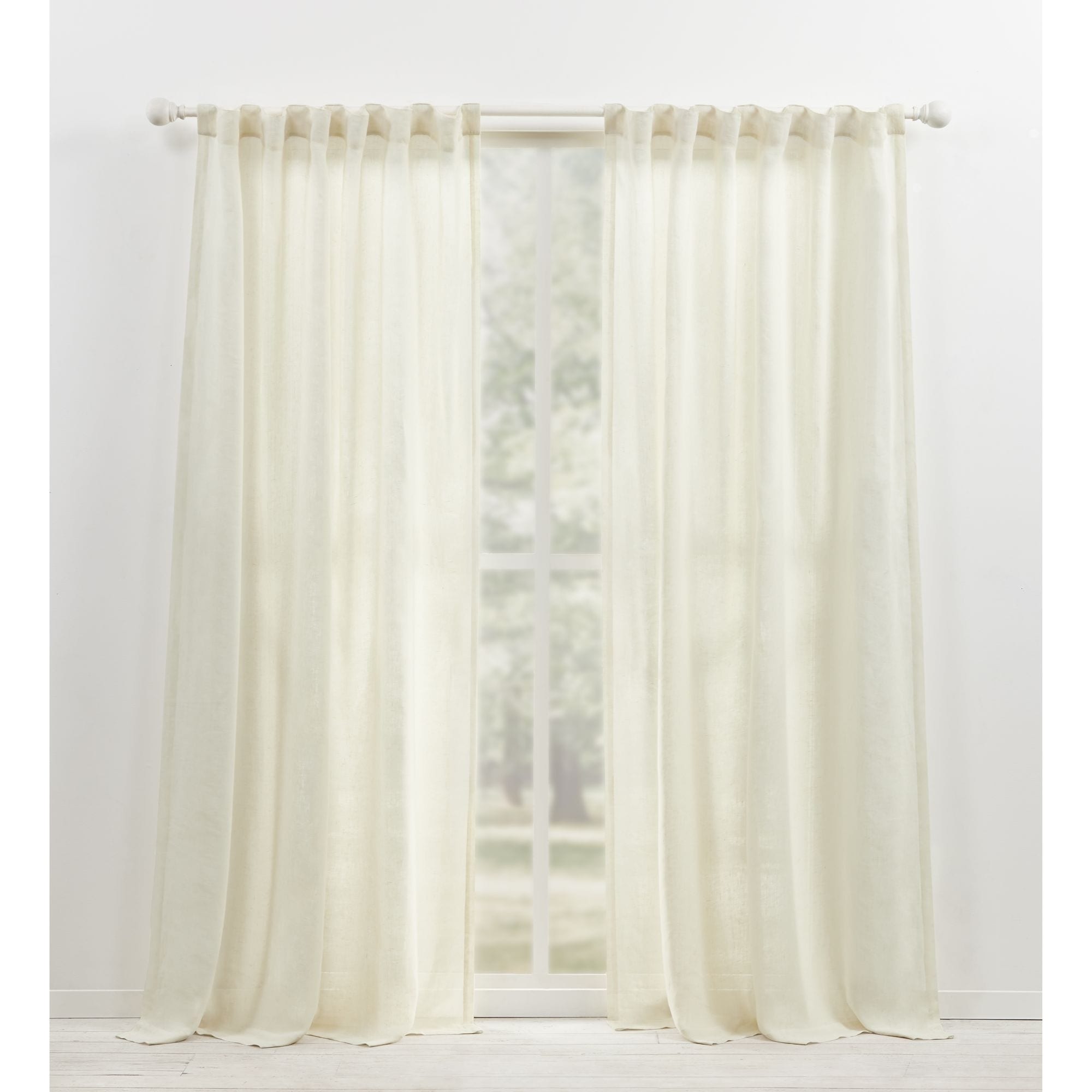 Lauren Ralph Lauren Engel Sheer Back Tab/Rod Pocket Curtain Panel -  Overstock - 29106547