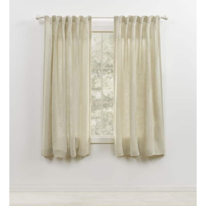 Lauren Ralph Lauren Engel Sheer Back Tab/Rod Pocket Curtain Panel
