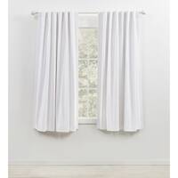 Lauren Ralph Lauren Waller Blackout Back Tab/Rod Pocket Curtain Panel 96" Inches In Pure White ( As Is Item)