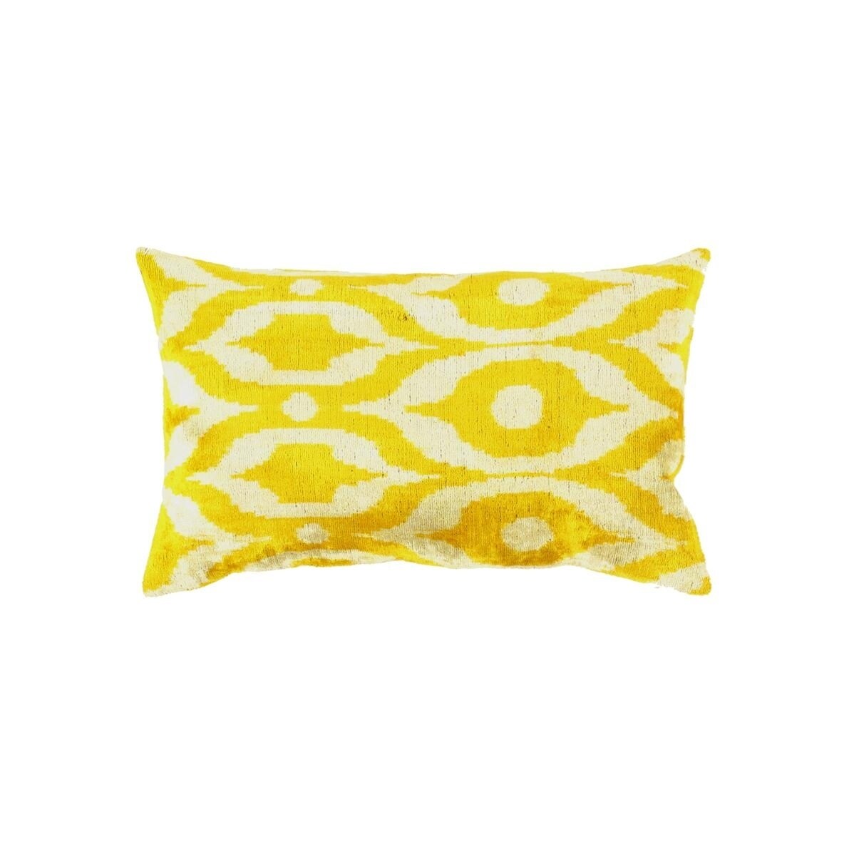 Shop Ti 46 Turkish Yellow Silk Ikat Pillow Free Shipping Today