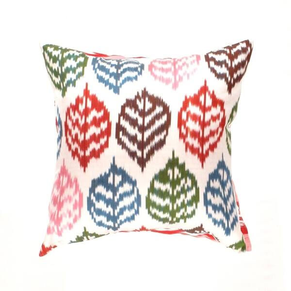 Shop Ti 72 White Turkish White Silk Ikat Pillow Free Shipping