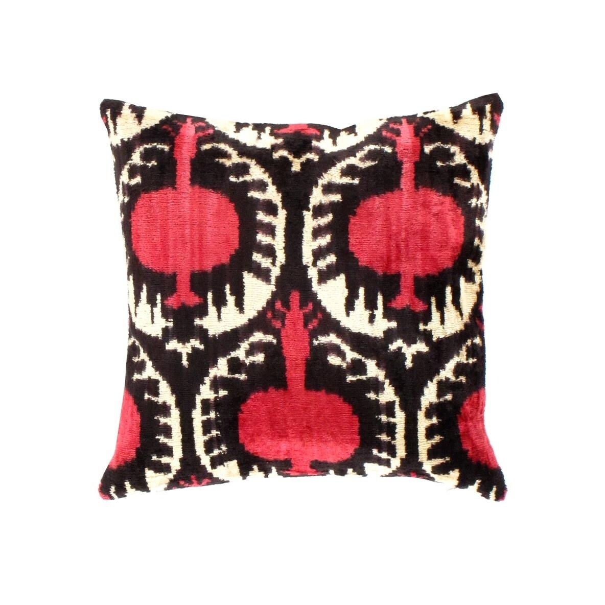 Shop Ti19 Turkish Red Silk Pillow Ikat Free Shipping Today