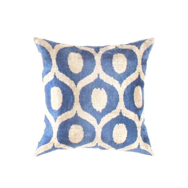 Shop Ti 91 Turkish Yellow Silk Ikat Pillow Free Shipping Today