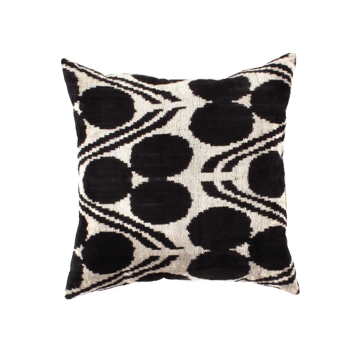Shop Ti 51 Turkish Black Silk Ikat Pillow Free Shipping Today